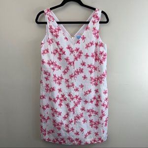 Draper James Pink and White Floral Shift Dress